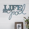 Hastings Home Metal Cutout, Life Is Good Decorative Wall Sign, 3D Word Art Accent Décor, Modern Rustic Farmhouse 732110LRL
